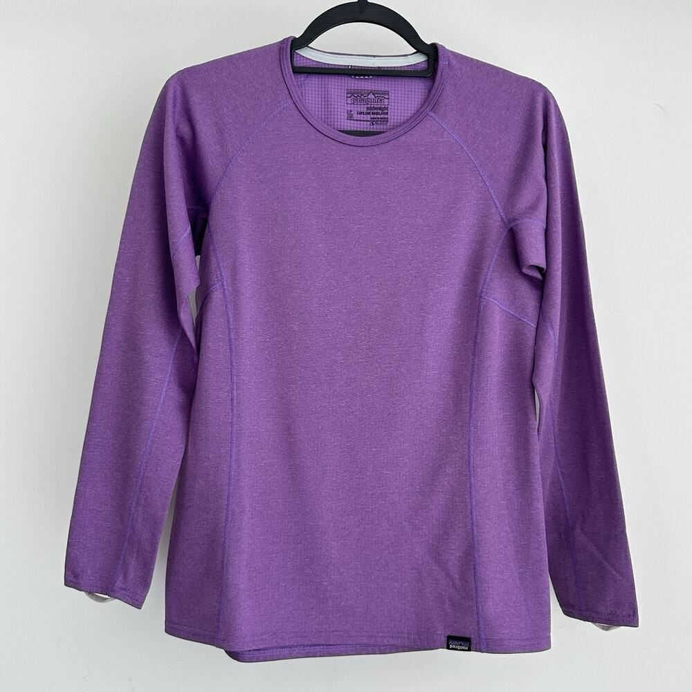 Patagonia Baselayer Top Womens XS Purple Capilene Thermal Mid Weight Crew - Picture 3 of 11
